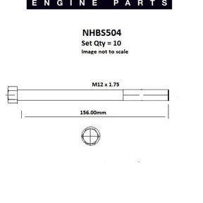 Head Bolt Set BMW 520i M10 NHBS504 - NASON