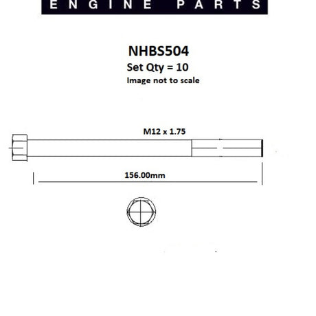 Head Bolt Set BMW 520i M10 NHBS504 - Nason