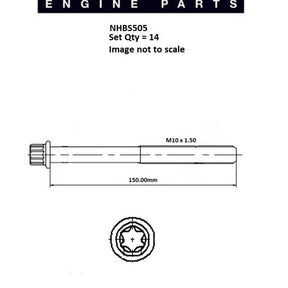Head Bolt Set BMW 320i M20 NHBS505 - NASON
