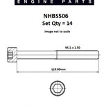 Head Bolt Set NISSAN CD20 DIESEL NHBS506 - PAYEN