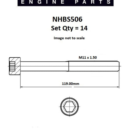 Head Bolt Set NISSAN CD20 DIESEL NHBS506 - PAYEN