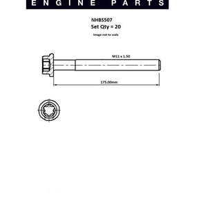 Head Bolt Set PEUGEOT XU9 NHBS507 - FAI