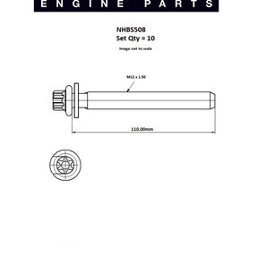 Head Bolt Set PEUGEOT XU10 NHBS508 - FAI