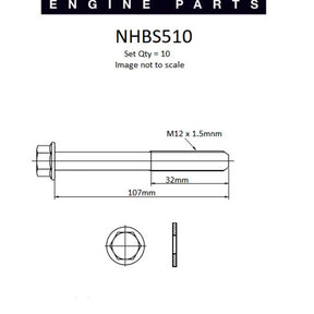 Head Bolt Set MAZDA FE F2 F8 G6 NHBS510 - NASON