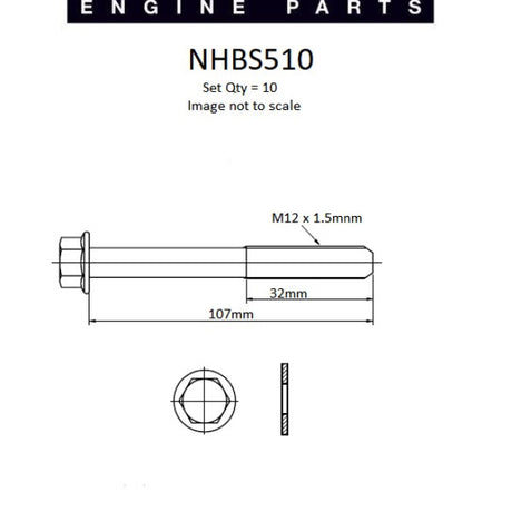 Head Bolt Set MAZDA FE F2 F8 G6 NHBS510 - Nason
