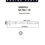 Head Bolt Set VW Audi 1Y AAC NHBS512 - FAI