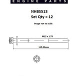 Head Bolt Set VW Audi AUF AVR AYC AAF ACU NHBS513 - FAI