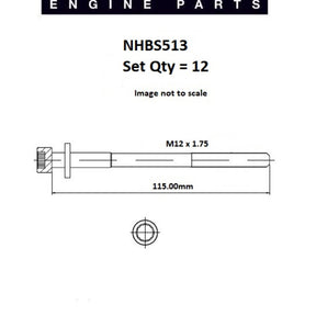 Head Bolt Set VW Audi AUF AVR AYC AAF ACU NHBS513 - FAI
