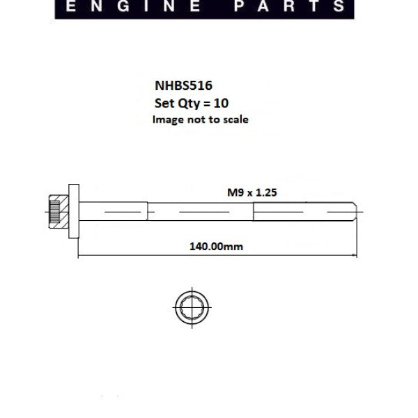 Head Bolt Set VW Audi AHW BBY BBZ BKY BUD NHBS516 - FAI