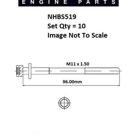 Head Bolt Set VW Audi FN RV ADY AGG ADZ 2E NHBS519 - FAI
