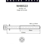 Head Bolt Set NISSAN VQ35DE VQ40DE 24V DOHC NHBS522 - Nason