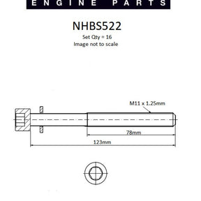 Head Bolt Set NISSAN VQ35DE VQ40DE 24V DOHC NHBS522 - NASON