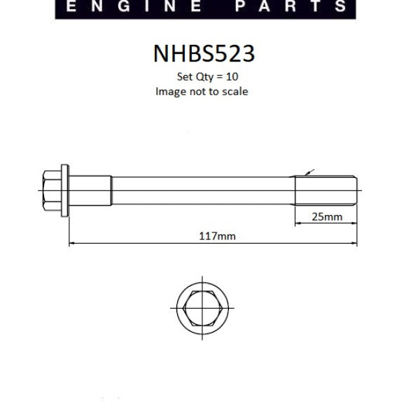 Head Bolt Set TOYOTA 2Y 3Y 4Y NHBS523 - NASON