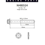 Head Bolt Set MITSUBISHI 4D56Ti COMMON RAIL NHBS524 - Nason