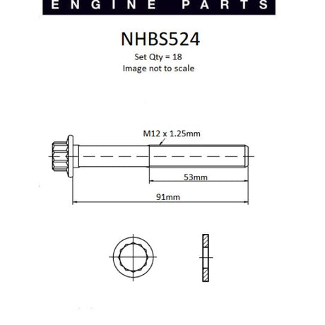Head Bolt Set MITSUBISHI 4D56Ti COMMON RAIL NHBS524 - Nason