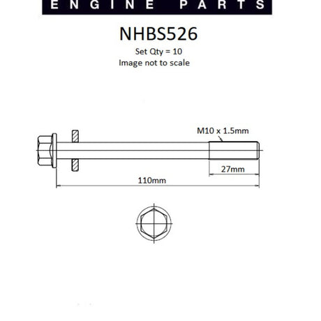 Head Bolt Set NISSAN K21/K25 FORKLIFT NHBS526 - Nason