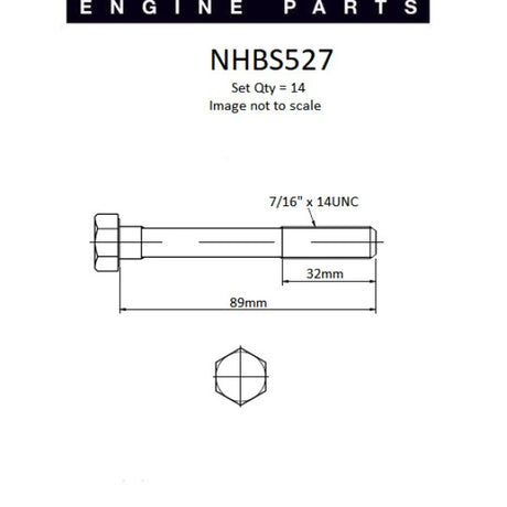 Head Bolt Set HOLDEN 149/161/173/179/186/202 NHBS527 - Nason