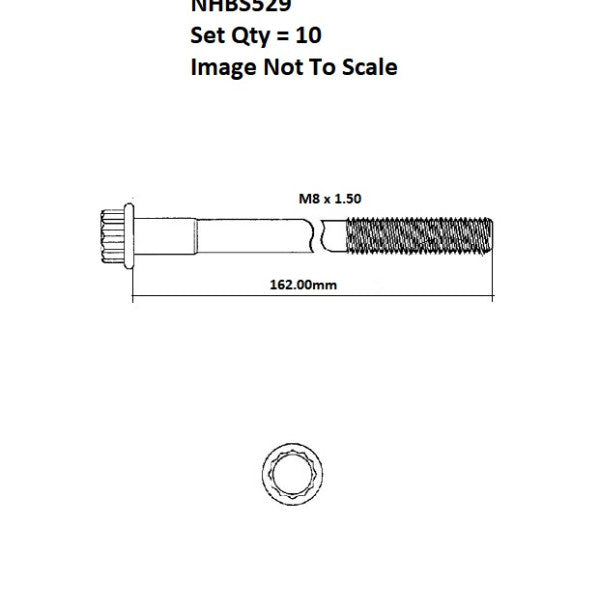 Head Bolt Set PROTON S4PH 16V DOHC NHBS529 - OEM