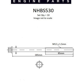 Head Bolt Set HOLDEN Z20S1 SOHC 16V DIESEL NHBS530 - NASON