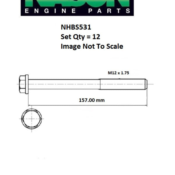 Head Bolt Set FORD Duratec25 B5254T DOHC 20V NHBS531 - FAI