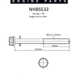 Head Bolt Set HYUNDAI D4CB DOHC 16V DIESEL NHBS532 - Nason