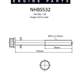 Head Bolt Set HYUNDAI D4CB DOHC 16V DIESEL NHBS532 - NASON
