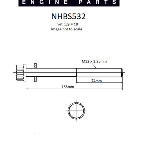 Head Bolt Set HYUNDAI D4CB DOHC 16V DIESEL NHBS532 - Nason