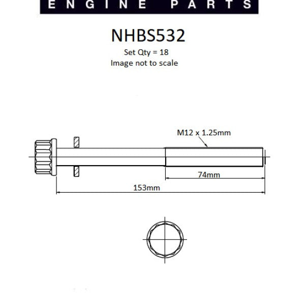 Head Bolt Set HYUNDAI D4CB DOHC 16V DIESEL NHBS532 - NASON