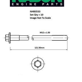 Head Bolt Set Volvo B4204T DOHC 16V Turbo NHBS533 - FAI