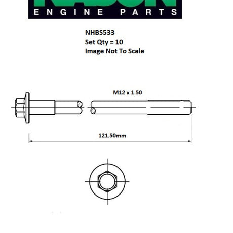 Head Bolt Set Volvo B4204T DOHC 16V Turbo NHBS533 - FAI