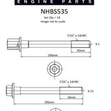 Head Bolt Set FORD 3.3L X FLOW ALLOY NHBS535 - Nason