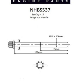 Head Bolt Set ISUZU 6VD1 6VE1 NHBS537 - NASON