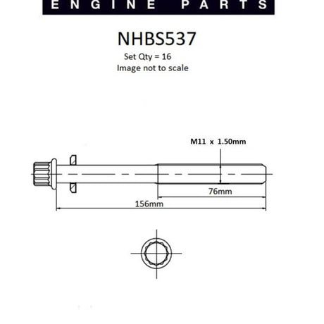 Head Bolt Set ISUZU 6VD1 6VE1 NHBS537 - Nason