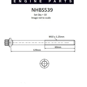Head Bolt Set MAZDA ZY DOHC 16V NHBS539 - NASON
