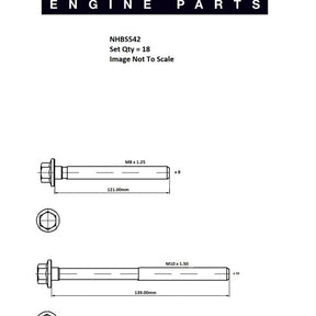 Head Bolt Set FORD 2.2L DIESEL NHBS542 - FAI