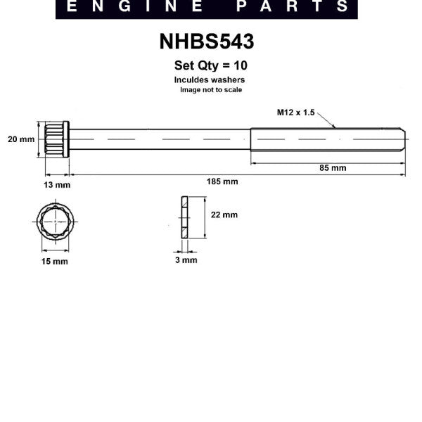 Head Bolt Set HYUNDAI D4EA D4EB NHBS543 - NASON