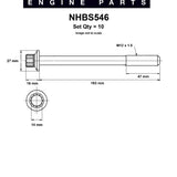 Head Bolt Set MAZDA R2 DOHC 16V MZR NHBS546 - Nason