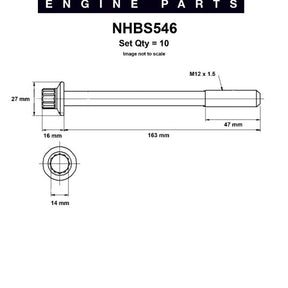 Head Bolt Set MAZDA R2 DOHC 16V MZR NHBS546 - NASON