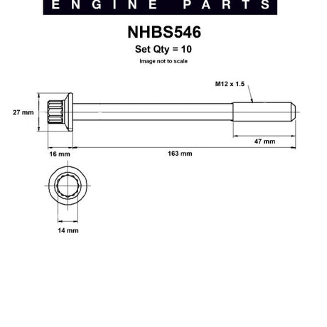 Head Bolt Set MAZDA R2 DOHC 16V MZR NHBS546 - Nason
