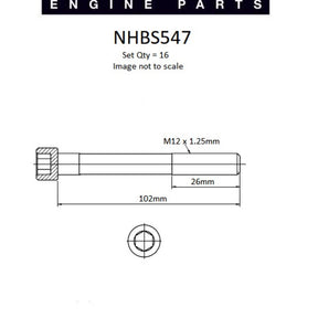 Head Bolt Set MITSUBISHI 6G72 6G74 NHBS547 - NASON
