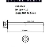 Head Bolt Set HYUNDAI G4CR NHBS548 - ENGINE PRO - Head Bolts & Studs - ENGINE PRO