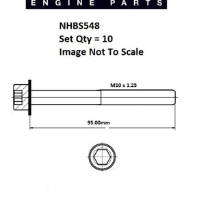 Head Bolt Set HYUNDAI G4CR NHBS548 - ENGINE PRO
