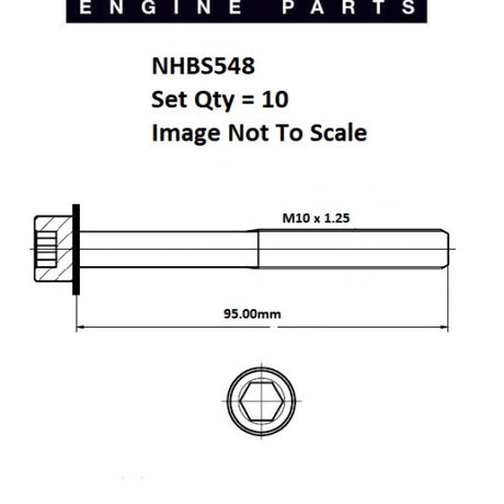 Head Bolt Set HYUNDAI G4CR NHBS548 - ENGINE PRO