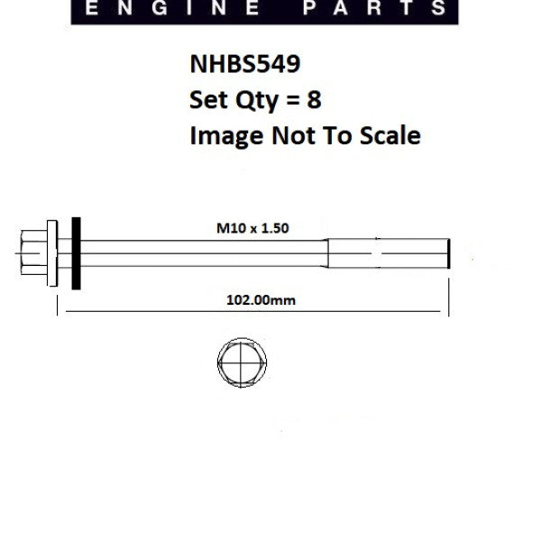 Head Bolt Set SUZUKI G10 1992 1944 NHBS549 - ENGINE PRO