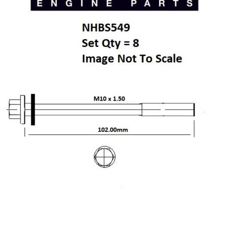 Head Bolt Set SUZUKI G10 1992 1944 NHBS549 - ENGINE PRO