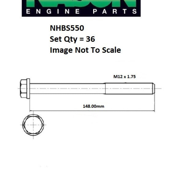 Head Bolt Set FORD INTERNATIONAL 7.3L NHBS550 - ENGINE PRO