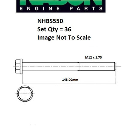 Head Bolt Set FORD INTERNATIONAL 7.3L NHBS550 - ENGINE PRO