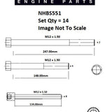Head Bolt Set REANAULT J8S 2.1 DIESEL NHBS551 - Nason