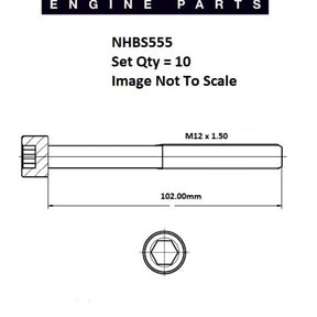 Head Bolt Set ISUZU 4EC1 4EC1T 4EE1 4EE1T NHBS555 - FAI