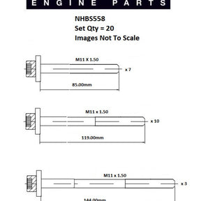 Head Bolt Set VOLKSWAGON AAA NHBS558 - FAI